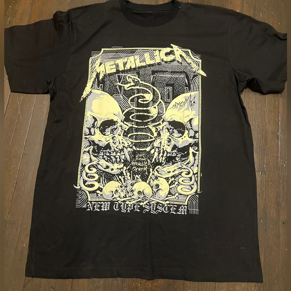 Metallica  black graphic t-shirt mens Sz large